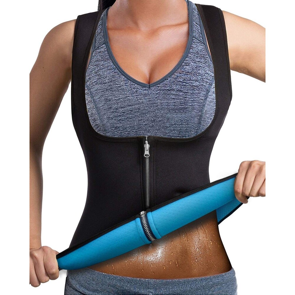 NonEcho Women Sauna Sweat Vest Neoprene Waist Trainer Slimming Body Shaper